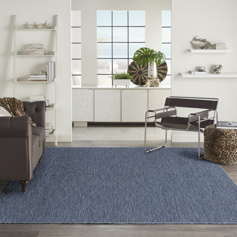 Washable Solutions WSL01 Navy/Blue 9' x 12' Rug