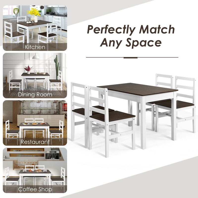 5-Piece Compact Kitchen Dining Set for Small Spaces and Modern Homes.
