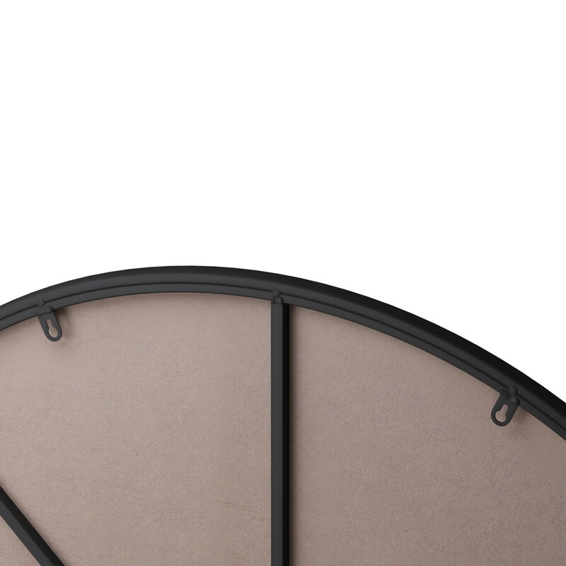Streamdale 48'' Black Circular Wall Mirror for Home Decor image number 7