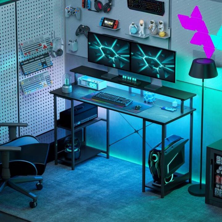 Modern Computer Desk &ndash; Spacious, Ergonomic Design with Storage for Home Office