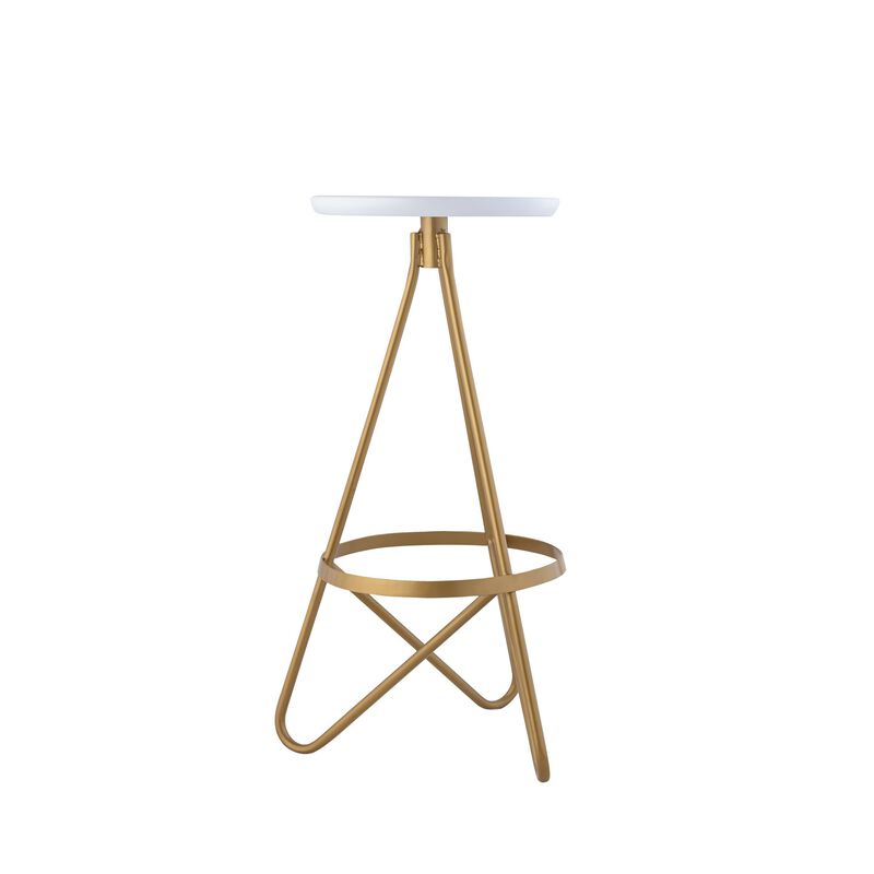 Spiroa 30" Modern Industrial Metal Backless Circular Bar Stool