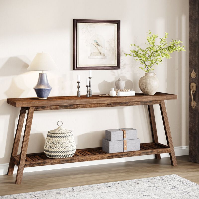 Tribesigns Console Table Entryway Table 2-Tier Sofa Table image number 1