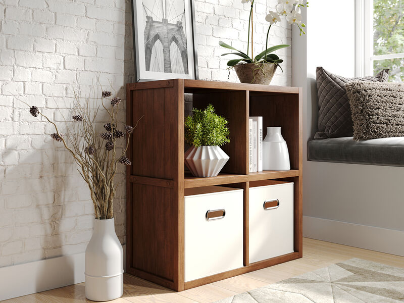 Solid Wood 4 Cube Organizer