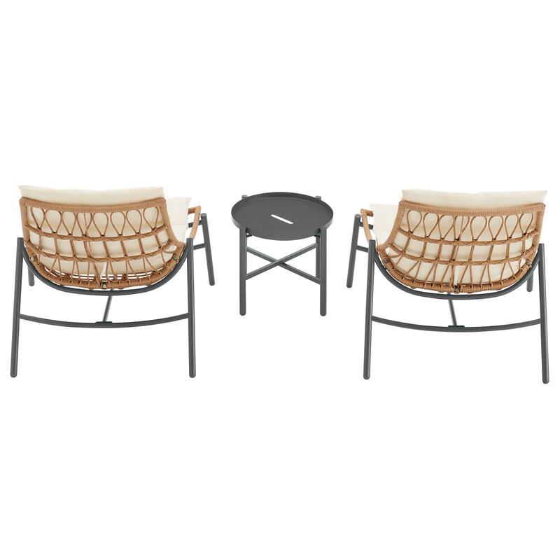 Sunset Cream 3-Piece Patio Set