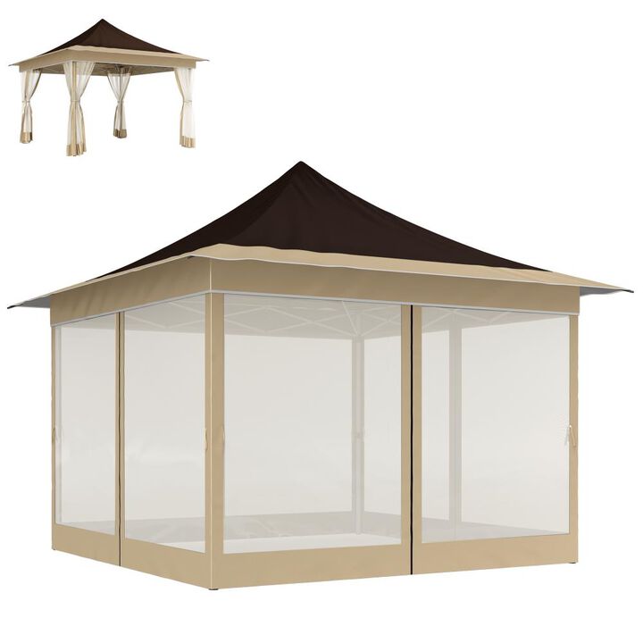 Hivvago 12x12 Pop Up Canopy Tent with Mesh
