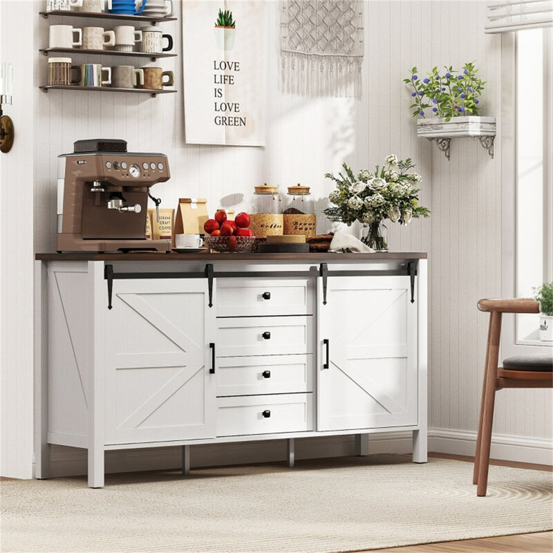 Modern Wooden Sideboard with Storage, Stylish Console for Dining or Living Room
