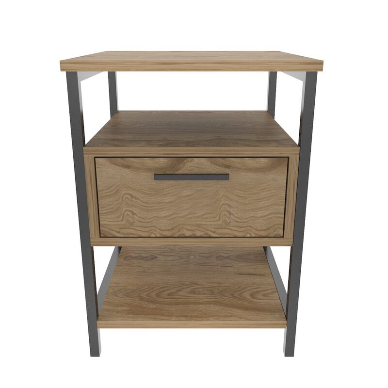 Decorotika Alba Night Stand - Oud Oak Black