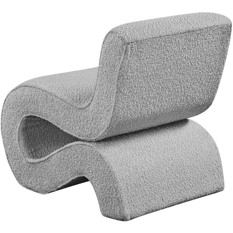 Meridian Furniture Desiree Grey Boucle Fabric Accent Chair