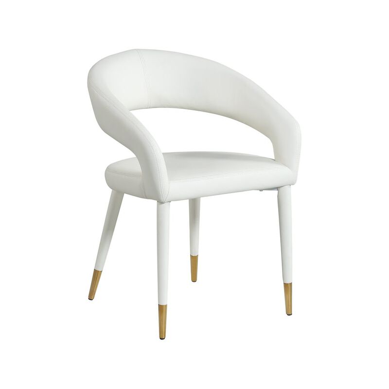 Meridian Furniture Destiny White Vegan Leather Dining Chair