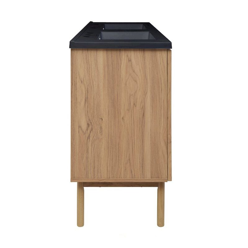 60" Freestanding Bathroom Vanity with 3-Hole Widespread Sink Top image number 7