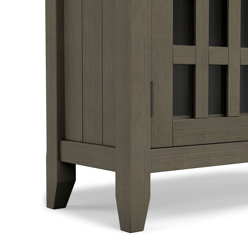 Bedford SOLID WOOD 32 inch Wide Transitional Low Storage Media Cabinet in Farmhouse Grey image number 9
