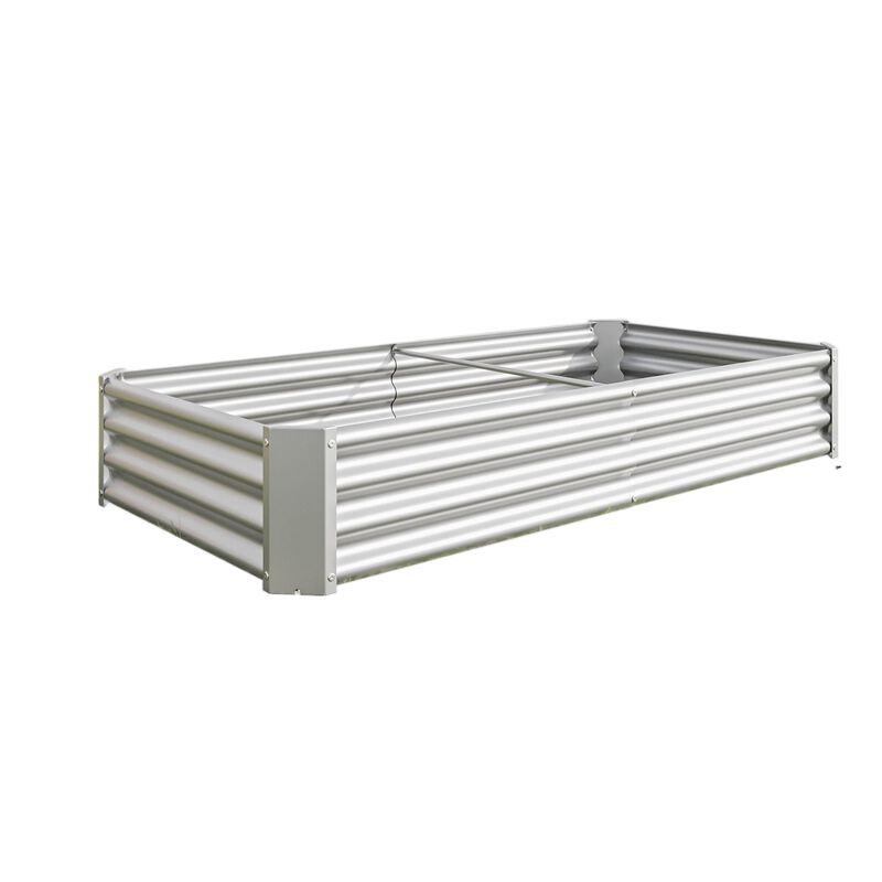 Clihome 6&times;3&times;1ft Metal Raised Rectangle Planter Beds for Plants image number 0