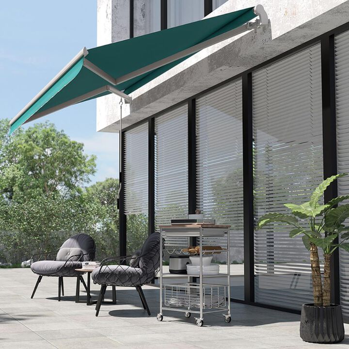 Hivvago 13' x 8' Manual Retractable Sunshade for Deck or Balcony