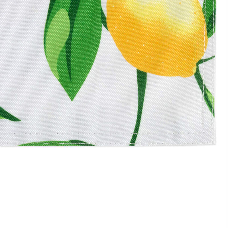 Set of 6 White Yellow and Green Rectangular Placemat 19"