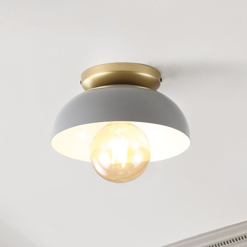 Paulina Classic Industrial Iron LED Flush Mount