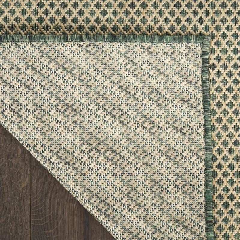 HomeRoots 8' X 10' Green Geometric Indoor Outdoor Area Rug image number 2