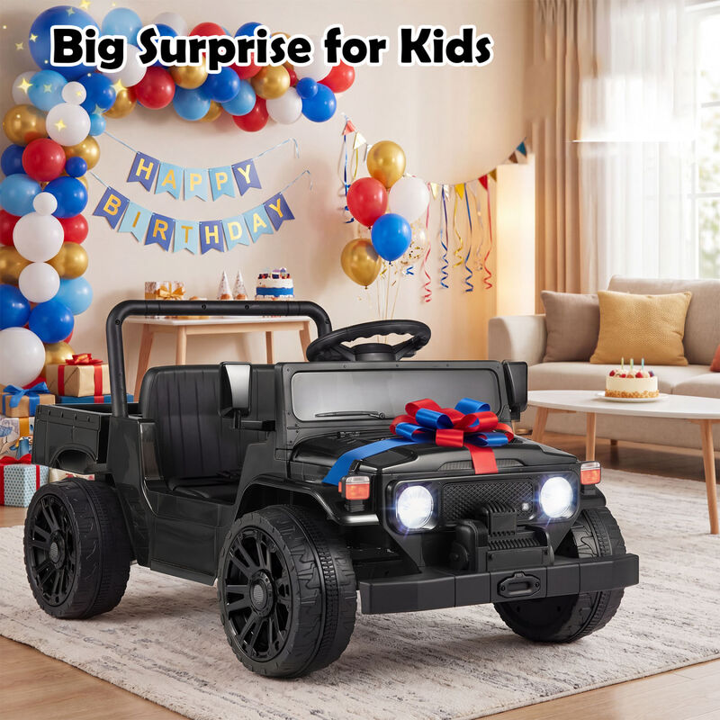 Kids Ride On Truck 12V Electric Vehicle with Dump Bed and Music for Backyard image number 4
