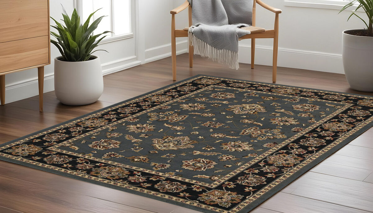 HomeRoots Floral Square Rug
