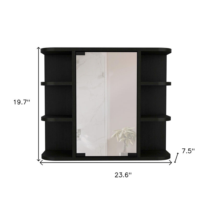 Wall Mounted Bathroom Cabinet with 6 Shelves for Organized Storage