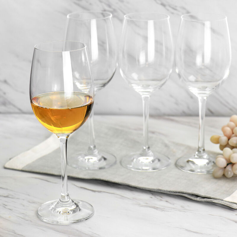 Martha Stewart 4 Piece 14oz White Wine Glass Set