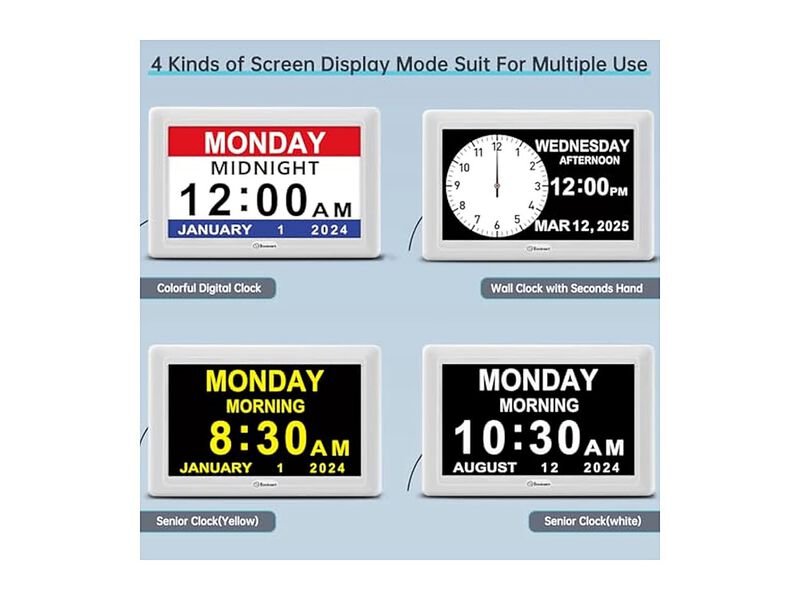 Dementia Digital Elderly Alarm Reminders Wall Clock Home Decor image number 3