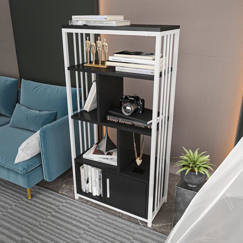 Decorotika Valero Bookcase White Anthracite