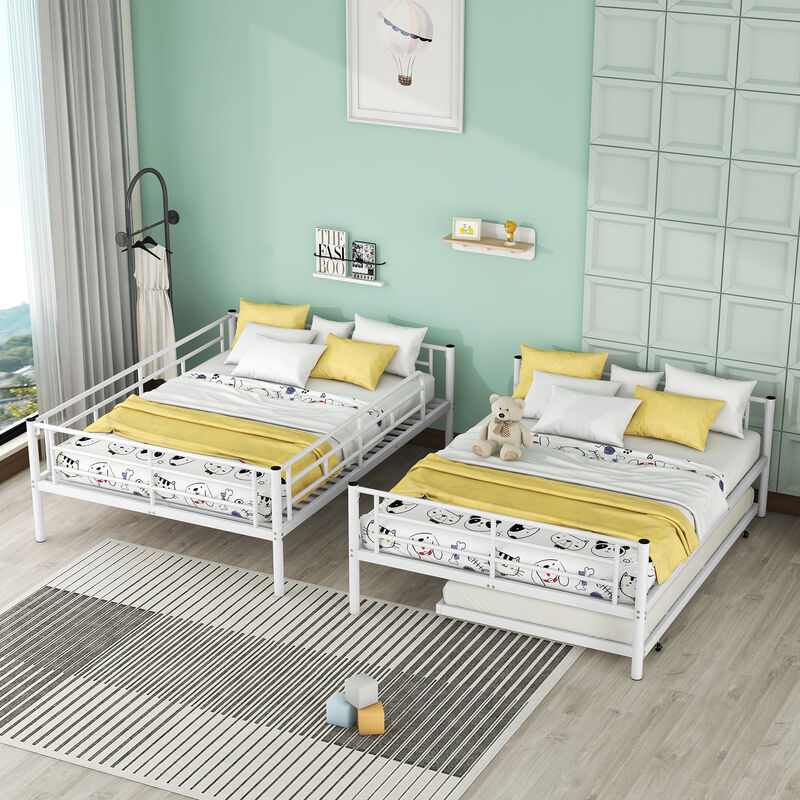 Merax Contemporary Iron Bunk Bed with Chrome Finish