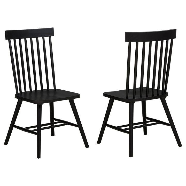 Andy Dining Side Chair Set of 2, Windsor Spindle Back