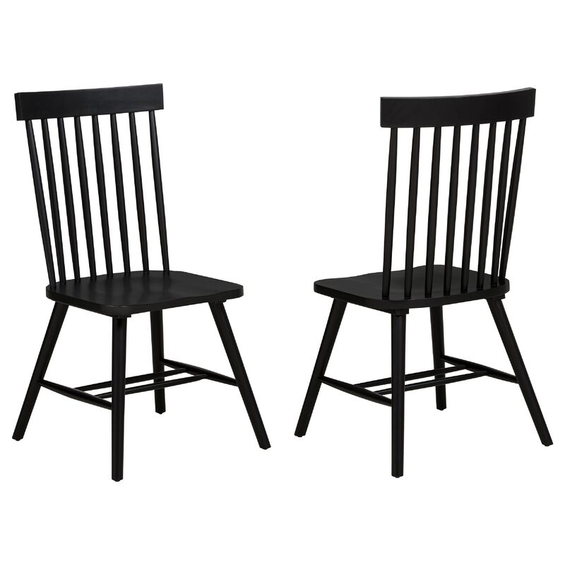 Andy Dining Side Chair Set of 2, Windsor Spindle Back image number 0