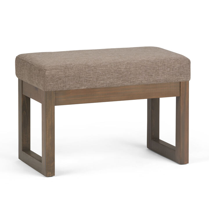 Simpli Home Milltown Footstool Small Ottoman Bench