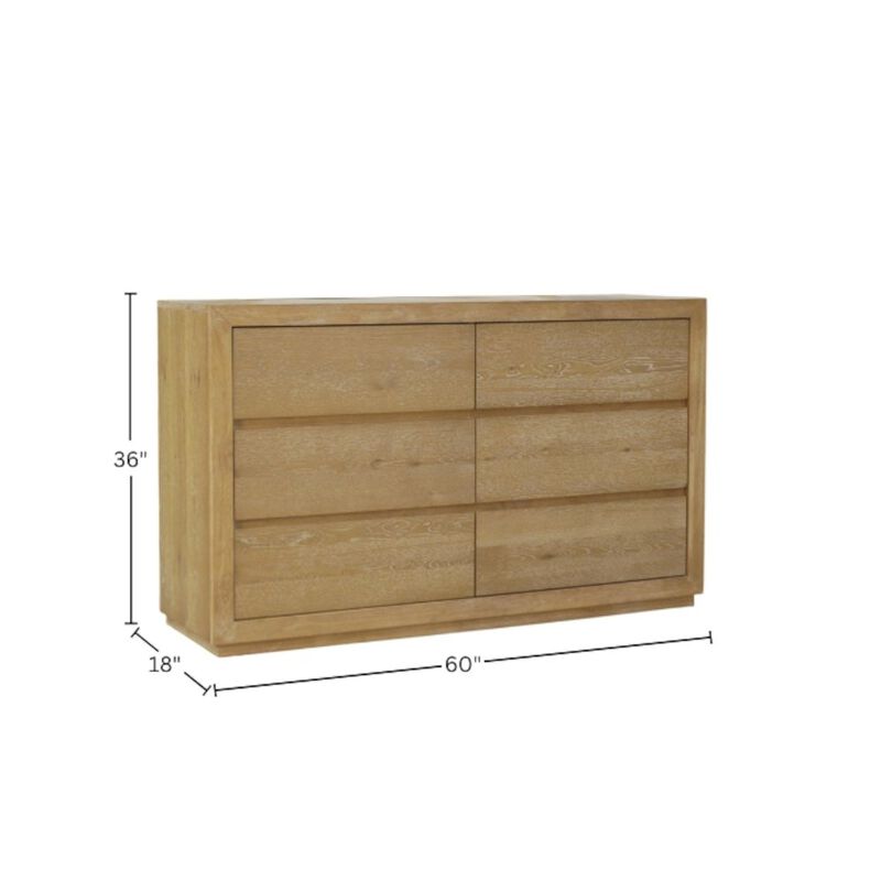 Alpine Furniture Harper Six Drawer Dresser image number 3
