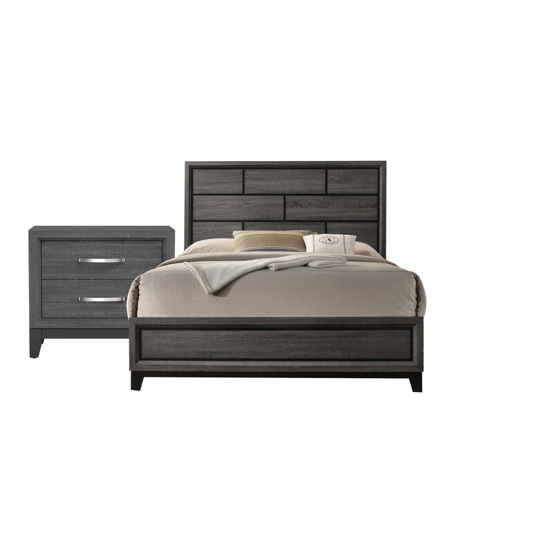 Bedroom Set, Wood, 2 Piece Set with Nightstand image number 0