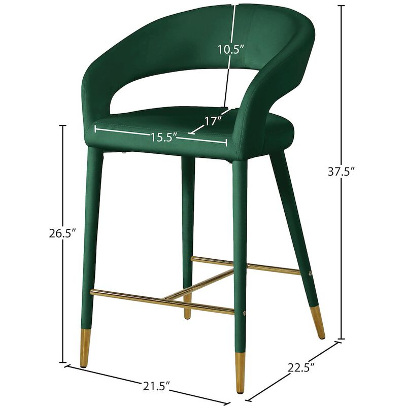 Meridian Furniture Destiny Velvet Stool