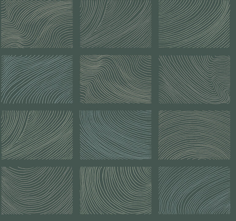Bronson Evergreen Topography Wallpaper