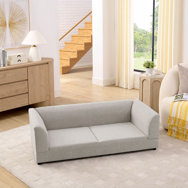 Dog Sofa for Medium Large Dog, Rectangular Design with Backrest, Armrests, Soft Cushion