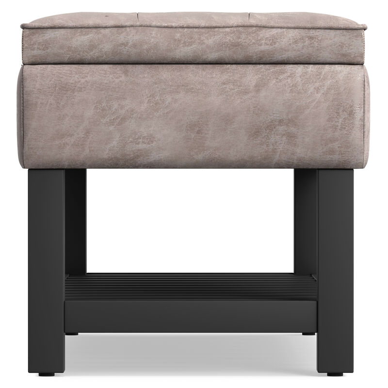 Simpli Home Storage Ottoman Bench With Open Bottom In Distressed Grey Taupe image number 5