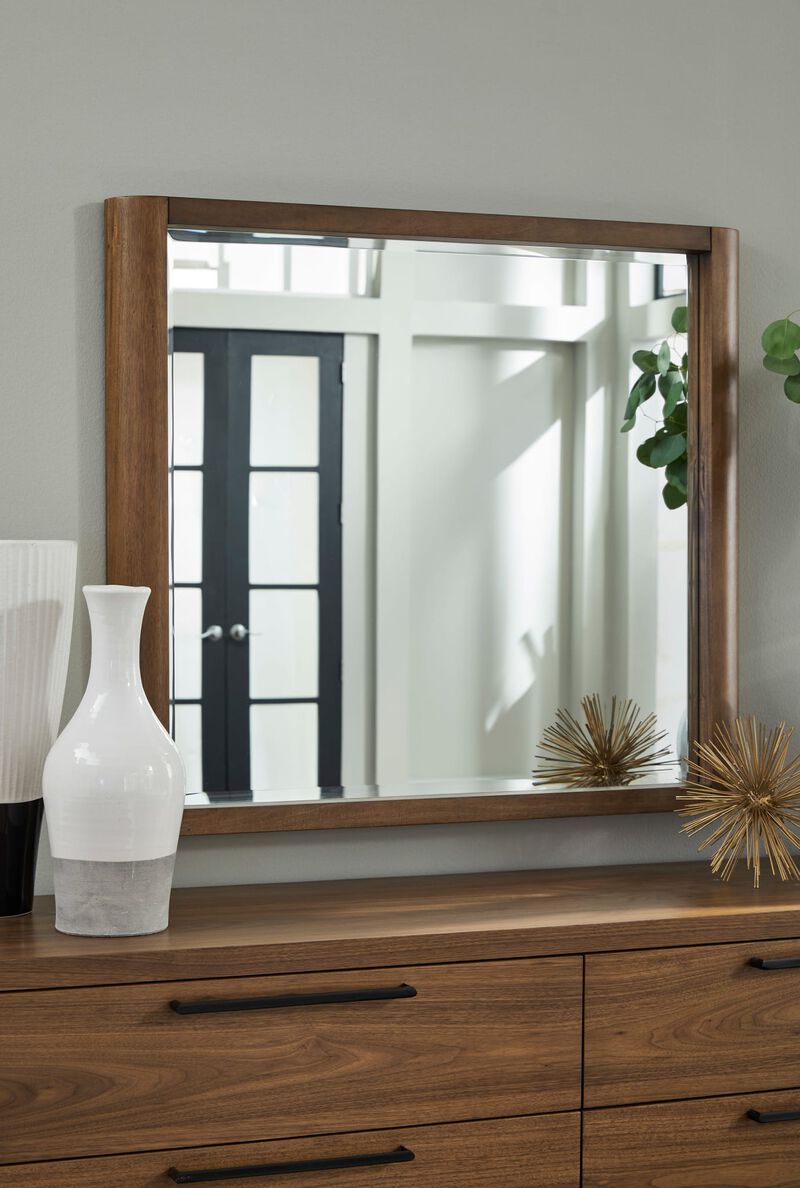 Totes Beveled Glass Wall or Dresser Mirror in English Walnut image number 1