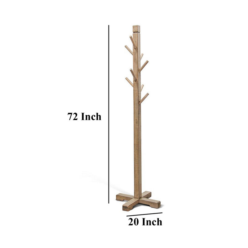 Rena Coat, Hat Tree Stand, 8 Wood Stems, Mahogany image number 3