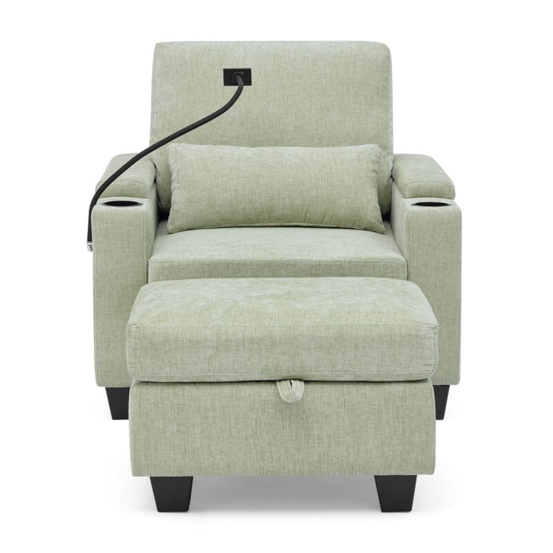 Kurtfo Chenille Accent Chair Set image number 8