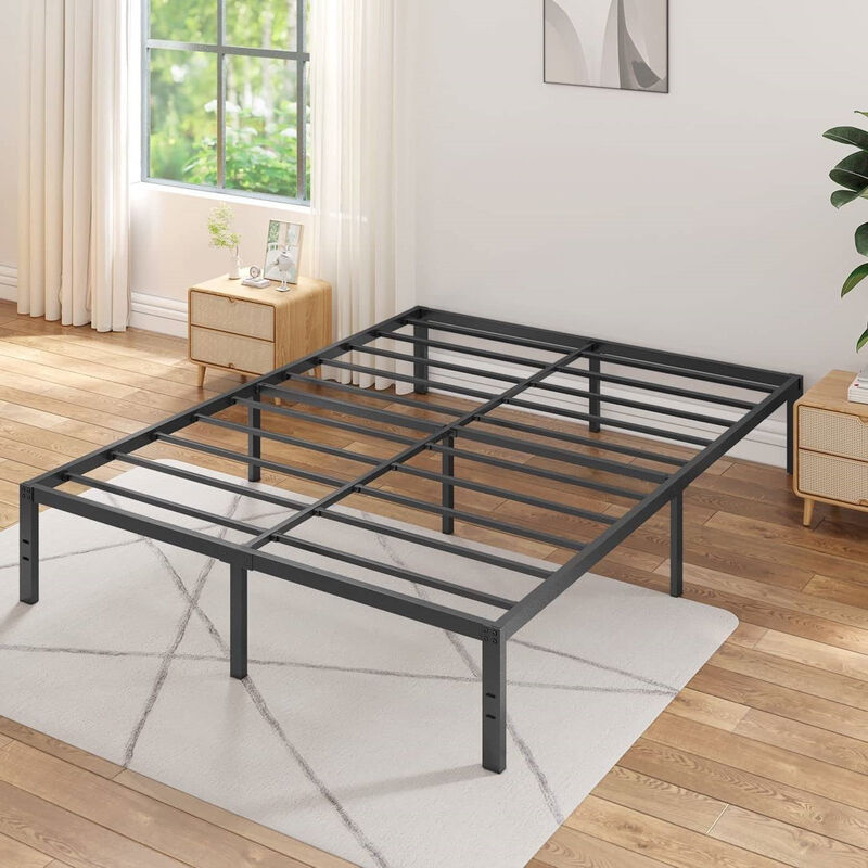 QuikFurn Full size 16-inch Heavy Duty Metal Bed Frame with 3,500 lbs Weight Capacity