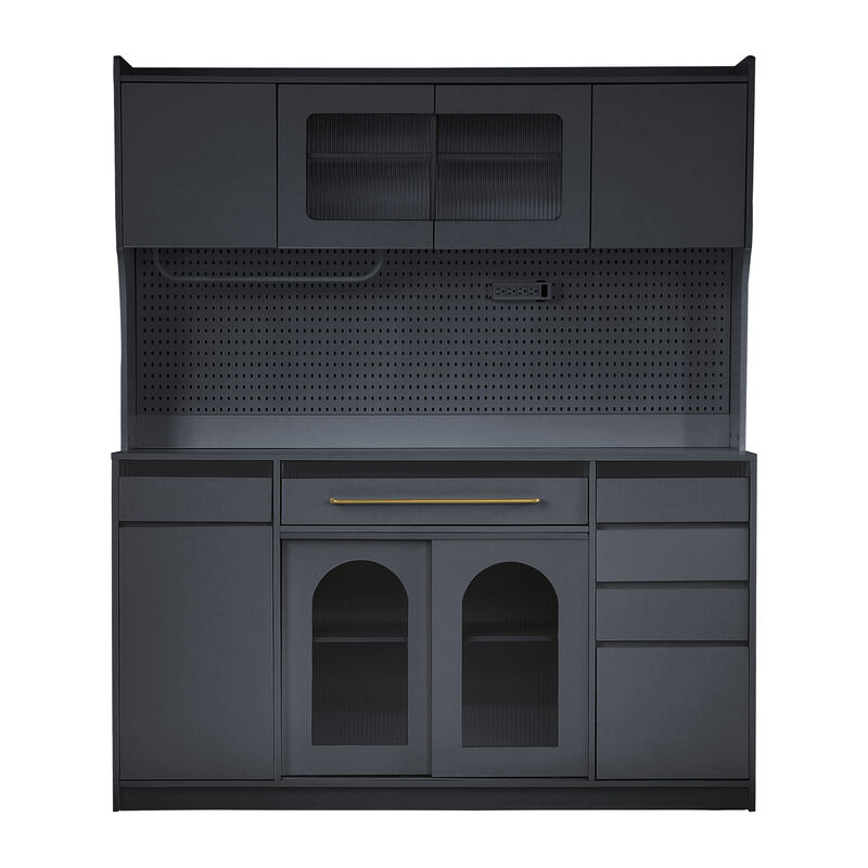 Merax Freestanding  Buffet Large Coffee Bar Storage Cabinet