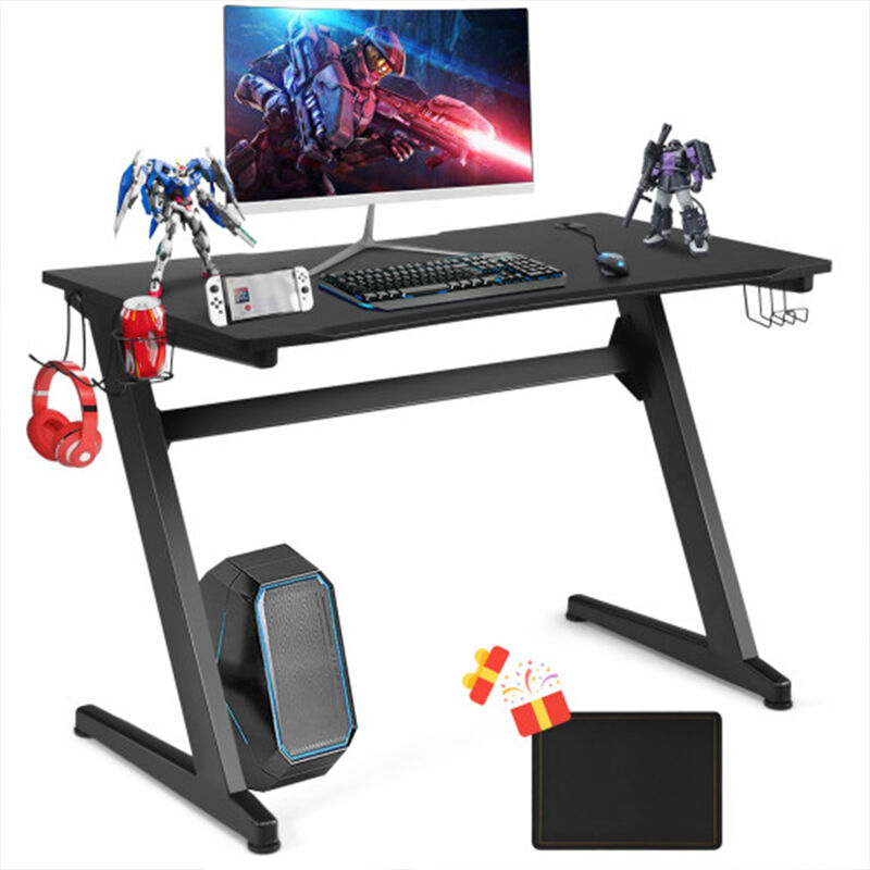 Cup and Headphone Holder Z-shape Frame E-sports Gaming Desk
