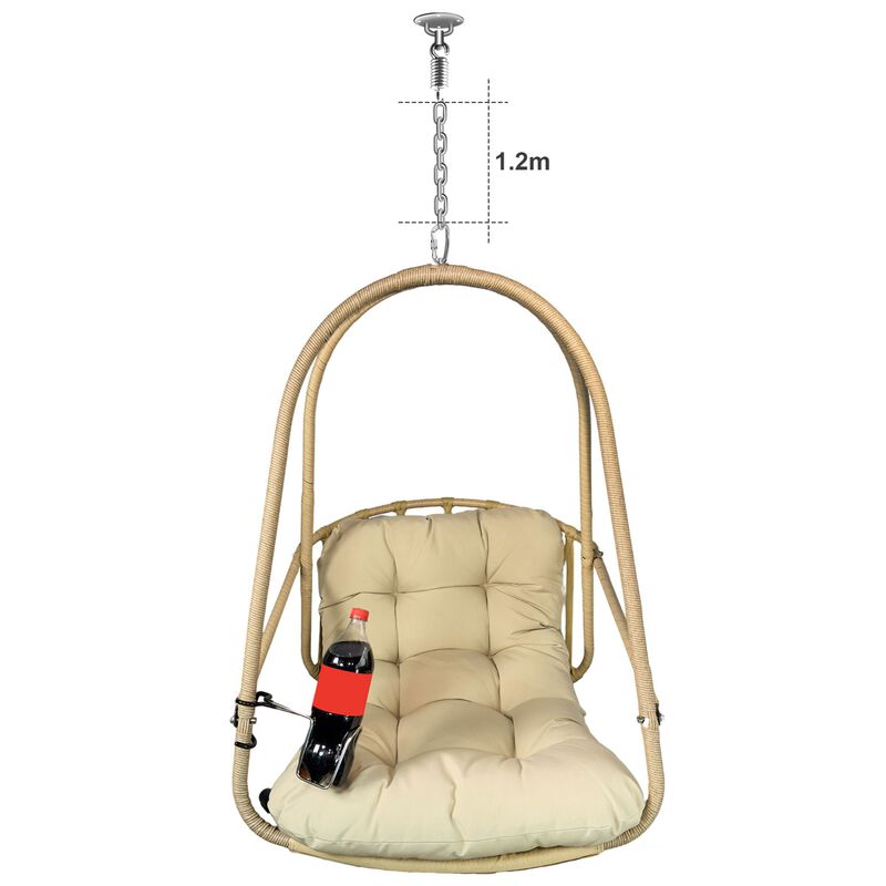 Wicker Rattan Swing Egg Chair without Stand image number 5