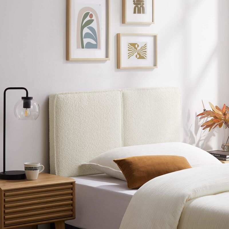 Lindee Boucle Fabric Twin Headboard image number 1