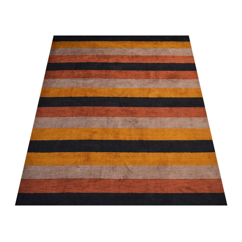 RUGSOTIC CARPETS HAND KNOTTED LOOM SILK ECO-FRIENDLY AREA RUGS  - Contemporary Design, High Pile Thick Handmade Anti Skid Area Rugs for Living Room, Bed Room (LS0615) image number 1
