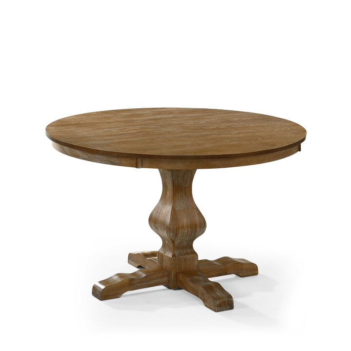 Christopher Knight Home Remuda Rustic Wood Round Dining Table with Pedestal Leg