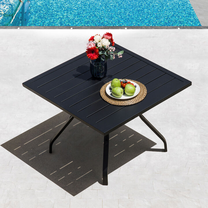 Sour Citrus Outdoor Patio Dining Table with Umbrella Hole
