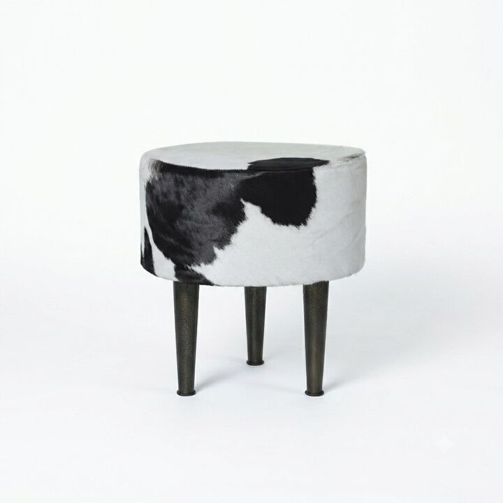 Three Pedestal Stool BLACK & WHITE