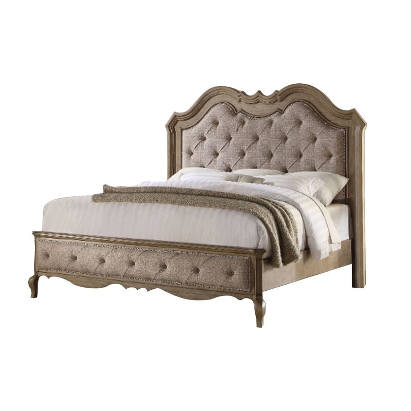 Queen Size Bedroom Set, Brown Finish, Storage Bed with Drawers, 3-Piece Set with Bed and Two Nightstands image number 2