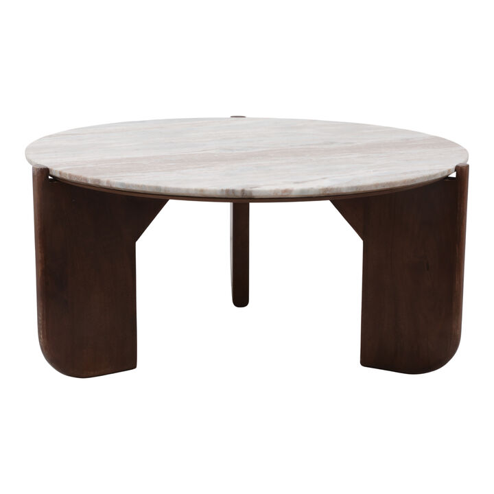 Wood & Marble Coffee Table